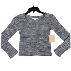 O'Neill Tonya Shirt Girls Size Small Slate Blue Long Sleeve Button Up MSRP $35